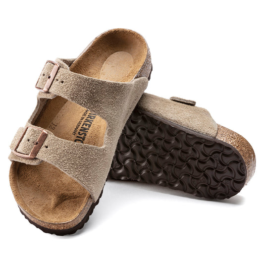 Birkenstock Unisex Kid's Arizona Taupe Suede SHOES BIRKENSTOCK 33N Taupe