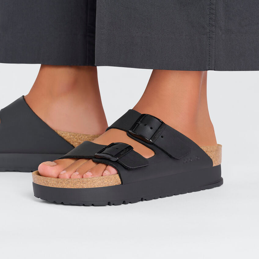 Birko flor black fashion birkenstock