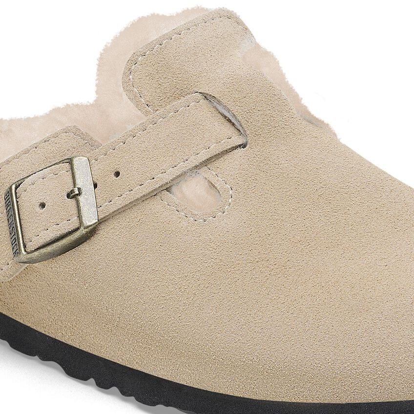 Birkenstock Boston Shearling Taupe Suede SHOES BIRKENSTOCK
