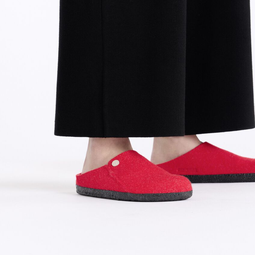 Birkenstock Women's Zermatt Shearling Red SLIPPERS BIRKENSTOCK