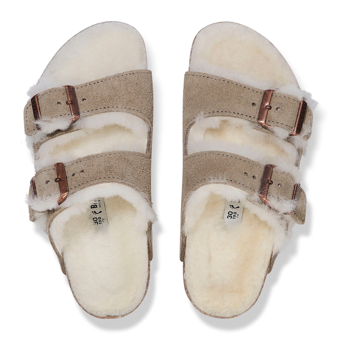 Birkenstock Kid's Arizona Taupe Suede Shearling SHOES BIRKENSTOCK