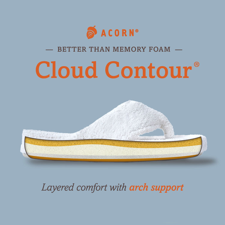 Women's Spa Thong SLIPPERS ACORN