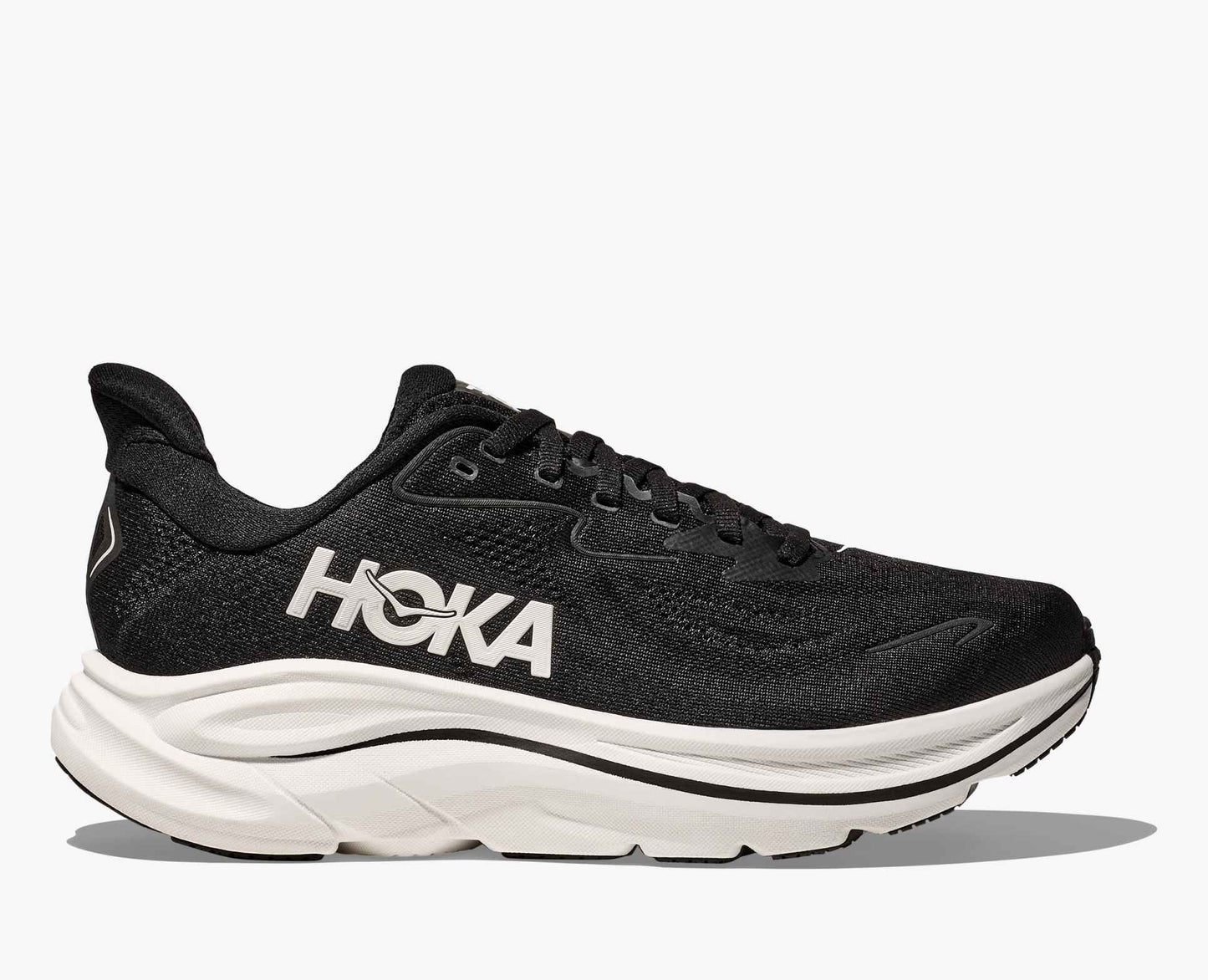 HOKA Women's Clifton 10 SHOES HOKA 9.5R Black/White