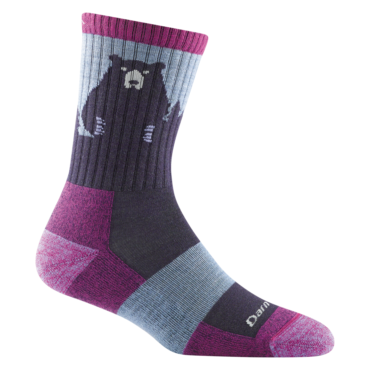 Women's Bear Town Micro Crew SOX DARN TOUGH M (7.5-9.5) Purple