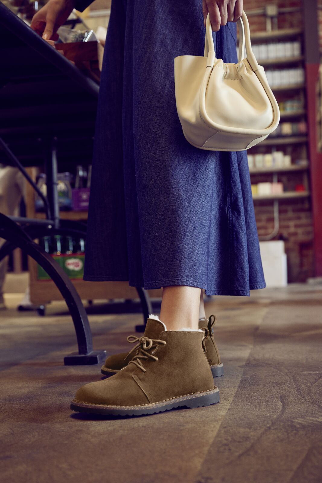 Birkenstock Women's Uppsala Mid Shearling Dark Tea SHOES BIRKENSTOCK