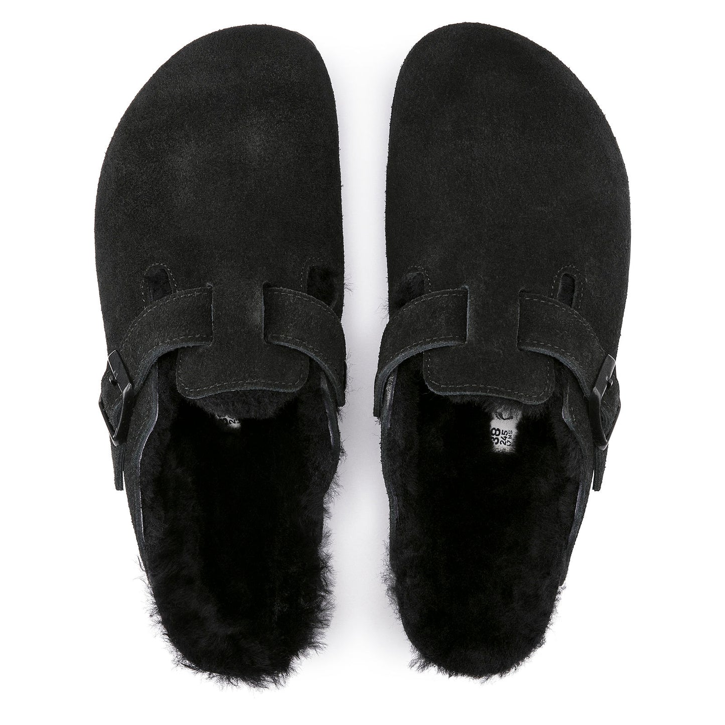 Unisex Boston Shearling Black Suede