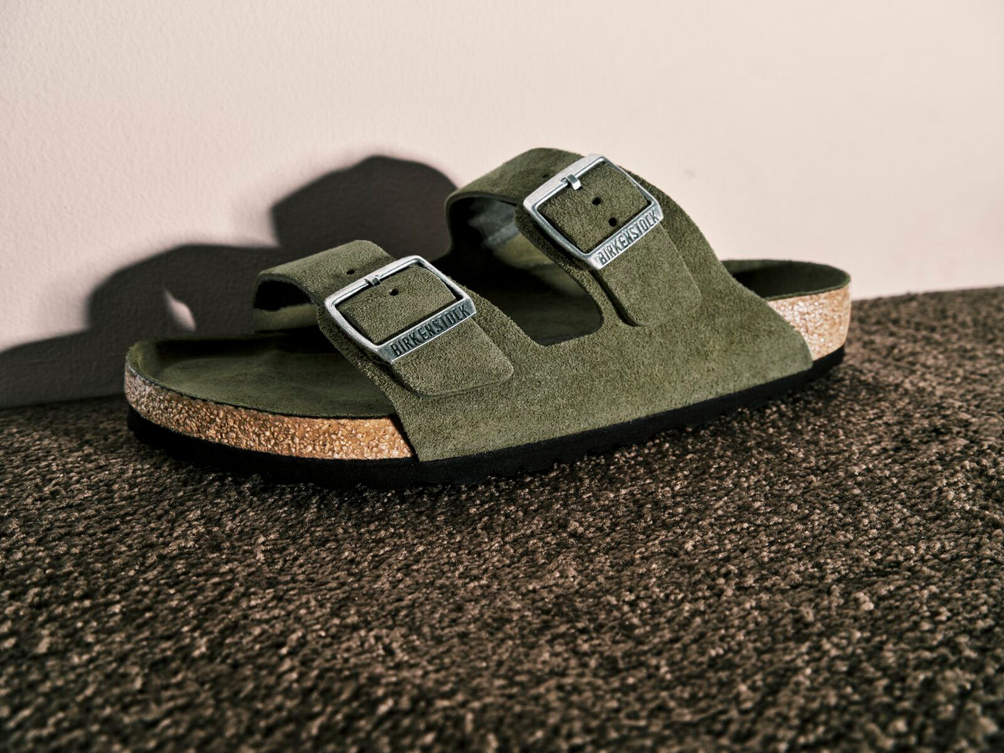 Birkenstock Men's Arizona Thyme Suede Soft Footbed SHOES BIRKENSTOCK
