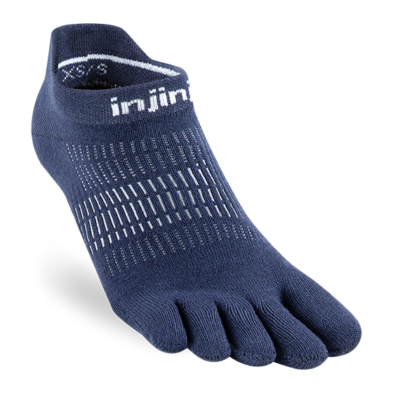 Women's Run Lightweight No Show SOX INJINJI XS/SM (5-8.5) Navy