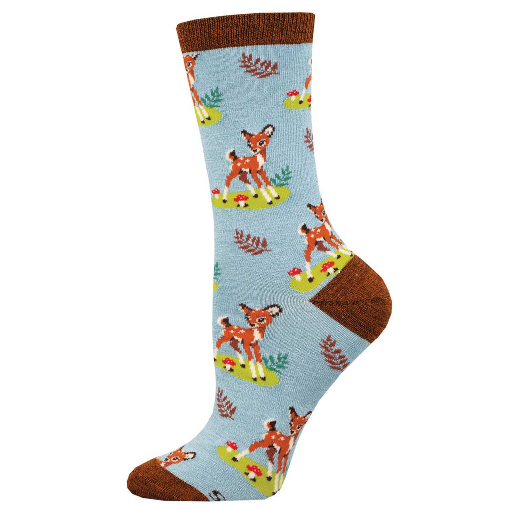 Socksmith Women's Oh Deer, You're Cute Bamboo SOX SOCKSMITH Blue Heather