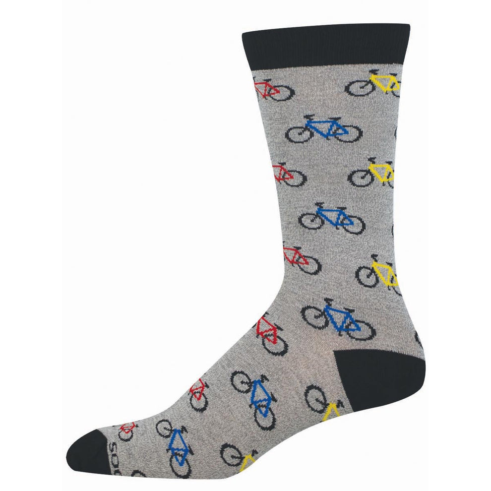 Men's Bicycle Race Bamboo SOX SOCKSMITH Light Gray