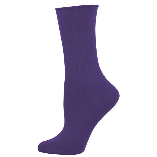 Socksmith Women's Solid Bamboo Static SOX SOCKSMITH Purple