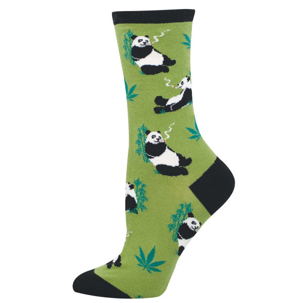 Socksmith Women's Stoner Pandas SOX SOCKSMITH Green