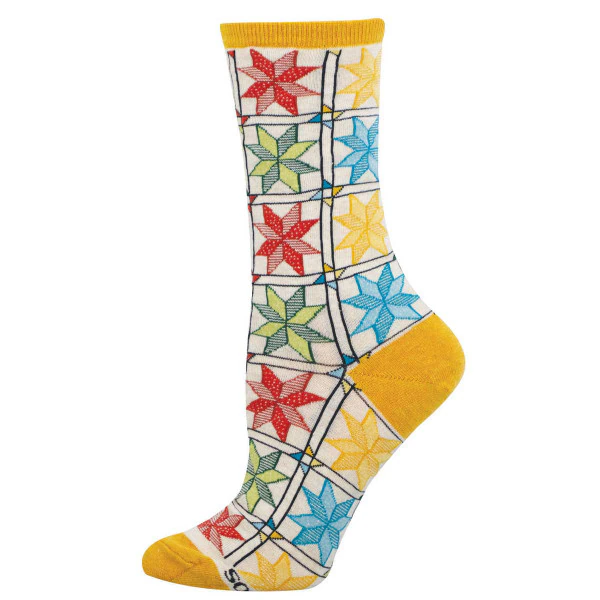 Socksmith Women's Quilting Pattern SOX SOCKSMITH Ivory