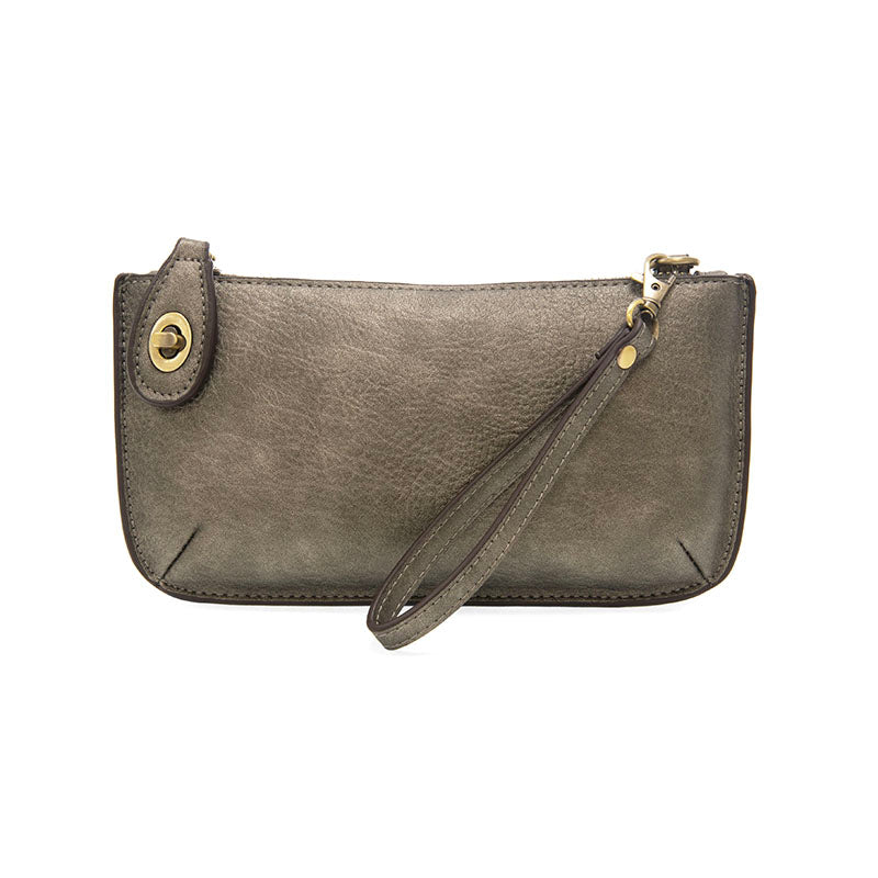 Joy Susan Mini Crossbody Wristlet Clutch PURSES JOY SUSAN Metallic Dark Chrome