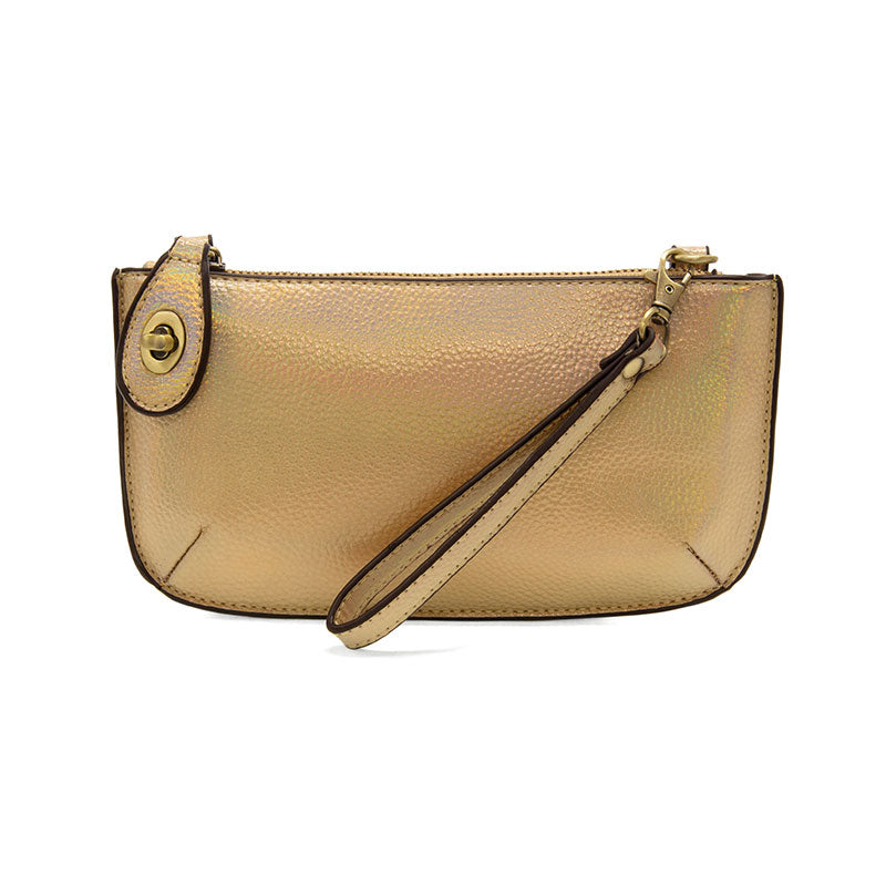 Joy Susan Mini Crossbody Wristlet Clutch PURSES JOY SUSAN Gold Holographic