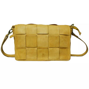 Milo Matera Leather Woven Handbag PURSES MILO Honey  