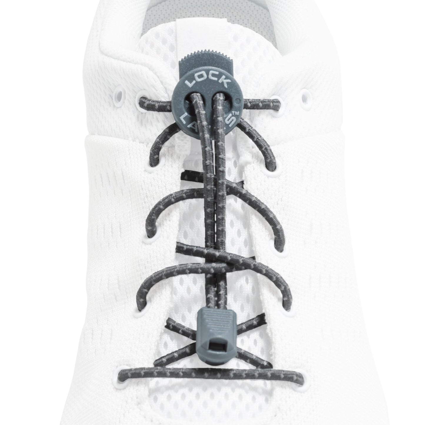 Lock Laces Reflective No-Tie Laces MISC LOCK LACES Storm Gray