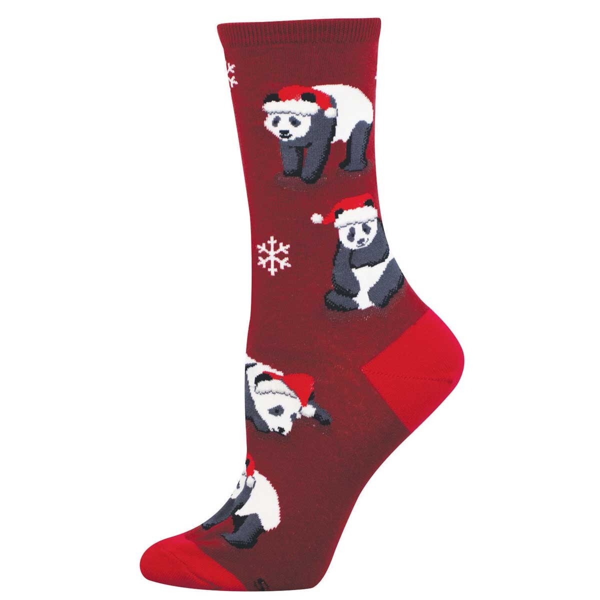 Socksmith Women's Merry Panda SOX SOCKSMITH Burgundy