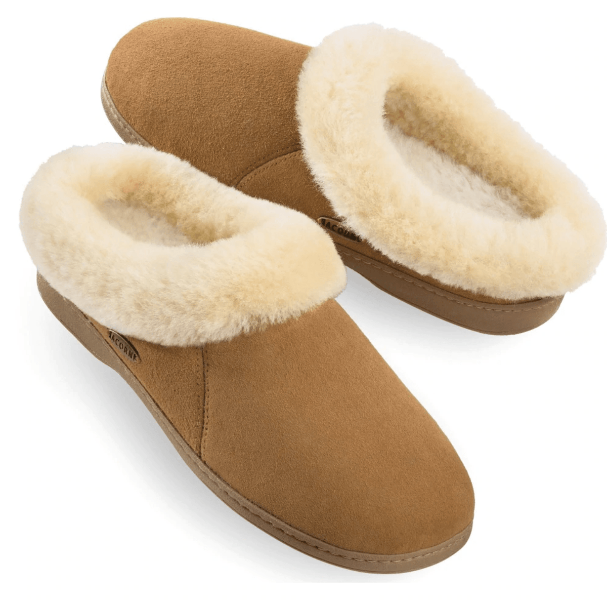 Acorn Women s Shearling Collared Slippers Walnut Birkenstock Village