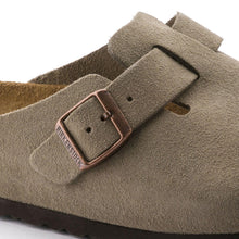 Load image into Gallery viewer, Birkenstock Boston Taupe Suede Soft Footbed - Available IN-STORE ONLY SHOES BIRKENSTOCK   
