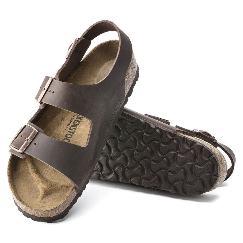 birkenstock milano tobacco (Regular) 0234541 Sandal (Dark Brown) Anatomically correct Birkenstock Milano Big Buckle Oiled