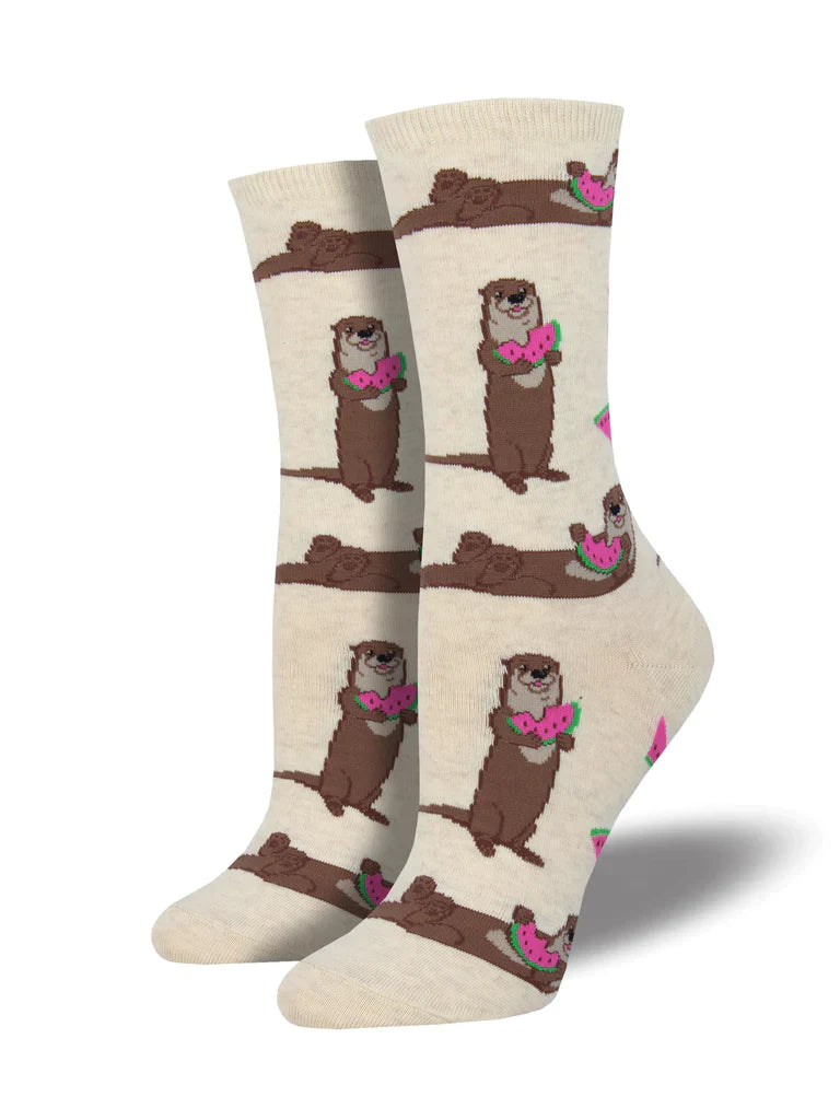 Socksmith Women's Ottermelon Crew Socks SOCKSMITH Ivory