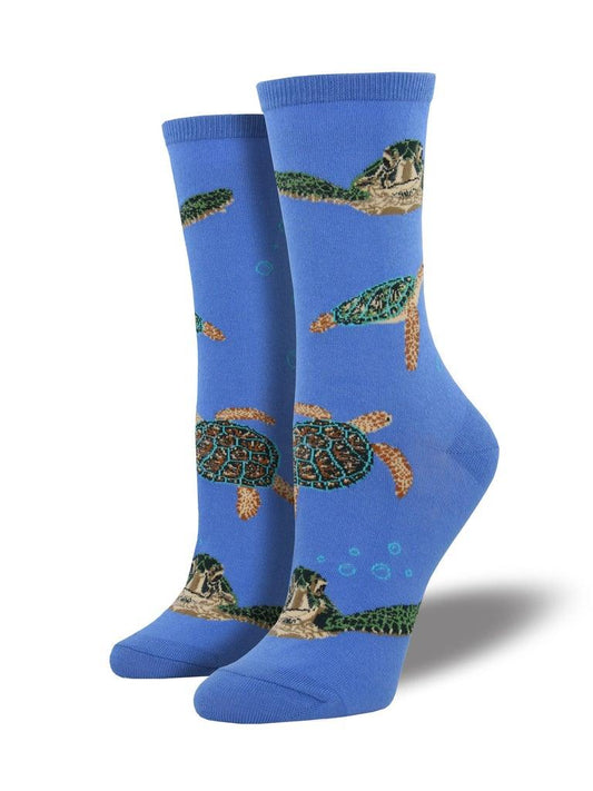 Socksmith Women's Sea turtles Crew SOX SOCKSMITH Periwink