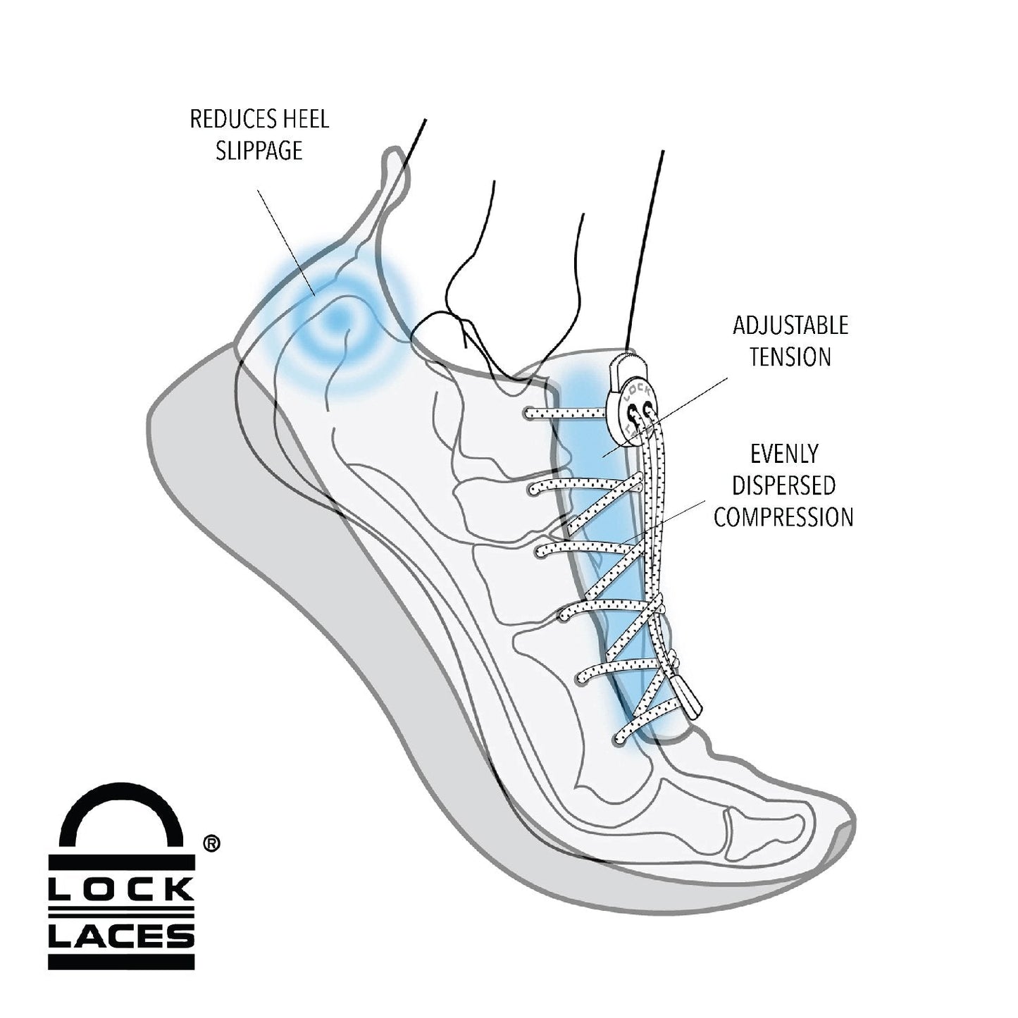 Lock Laces Reflective No-Tie Laces MISC LOCK LACES
