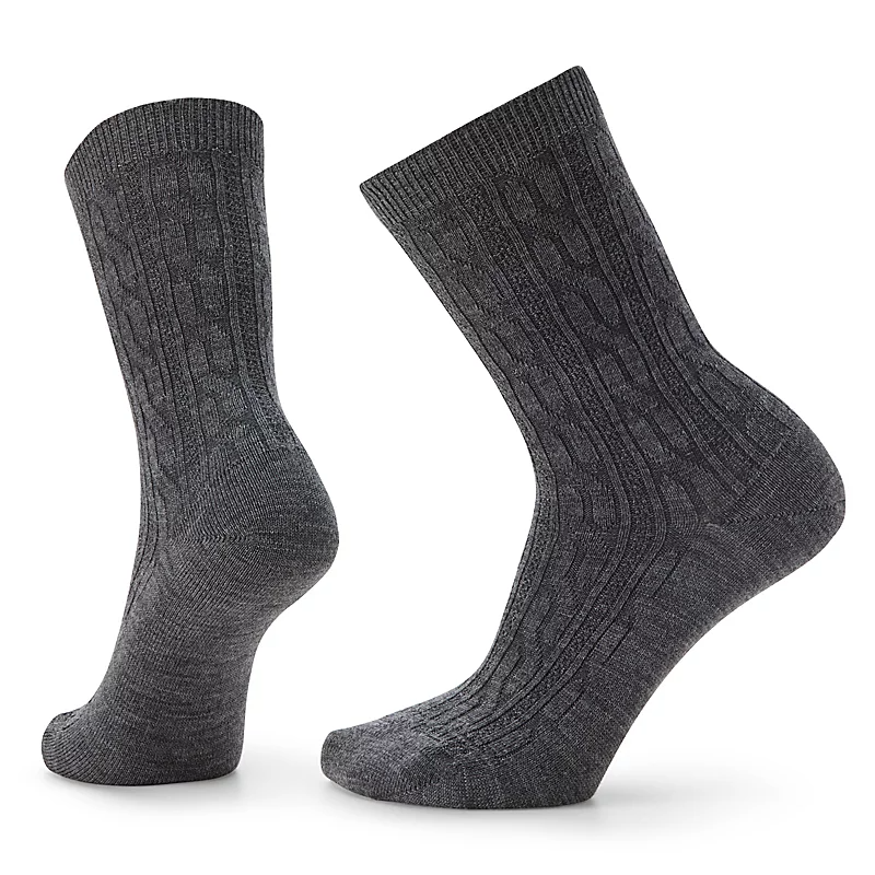 Smartwool Women's Everyday Cable Crew SOX SMARTWOOL M (7-9.5) Gray