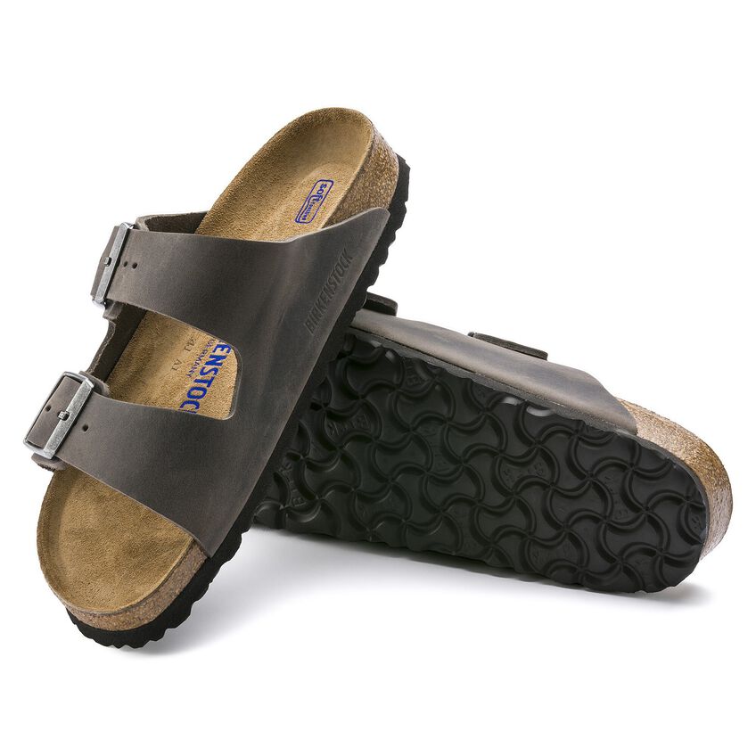Birkenstock Arizona Iron Oil Soft Footbed SHOES BIRKENSTOCK 36N Iron 