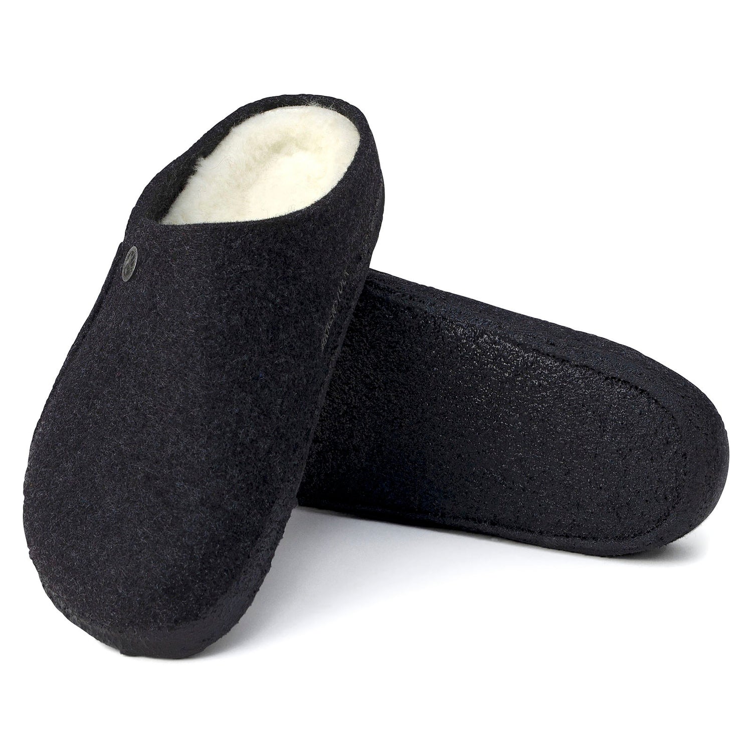 Birkenstock Unisex Zermatt Shearling Anthracite & Light Gray Slippers BIRKENSTOCK 35N Anthracite