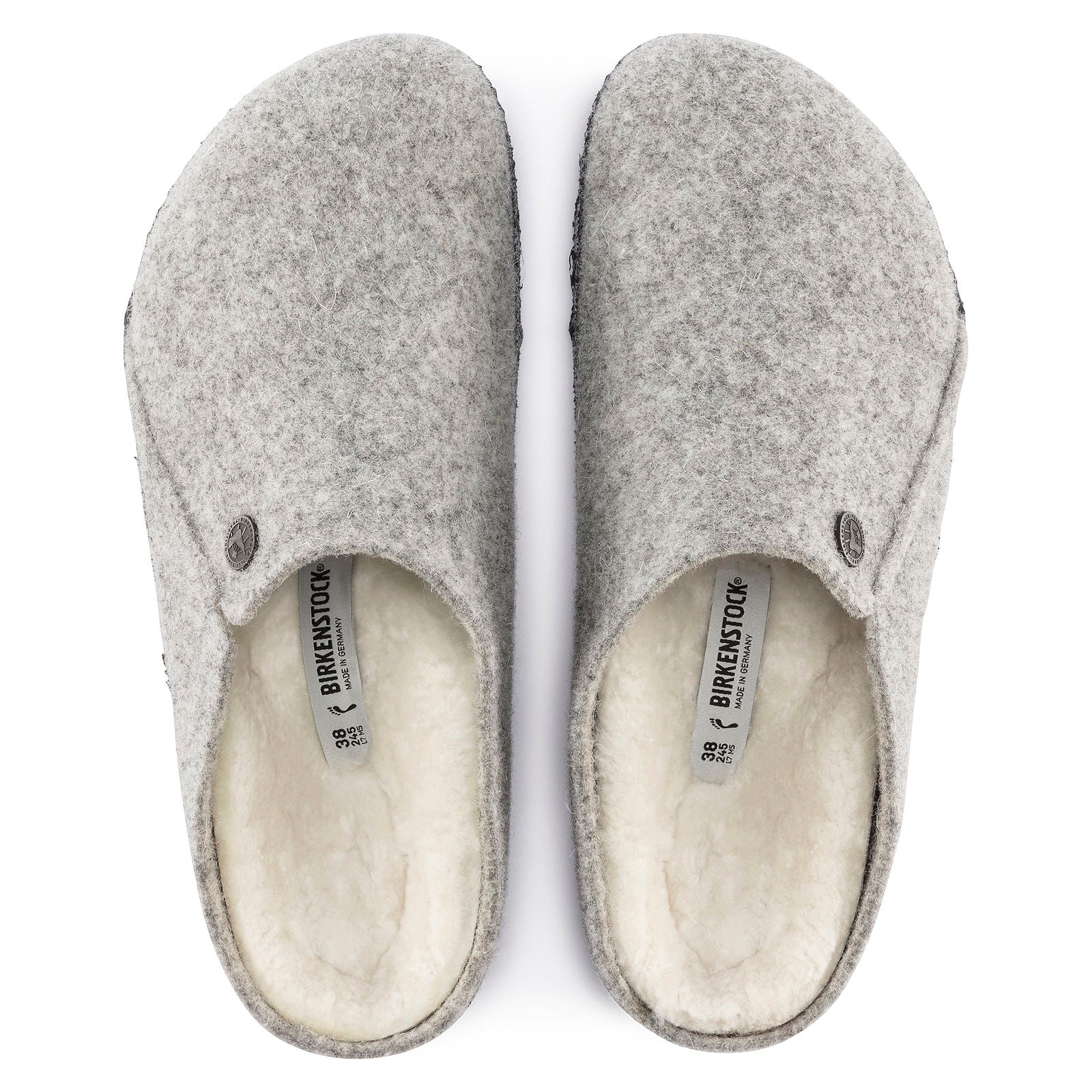 Birkenstock Unisex Zermatt Shearling Anthracite & Light Gray