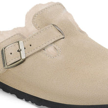 Load image into Gallery viewer, Birkenstock Boston Taupe Suede Shearling SHOES BIRKENSTOCK   
