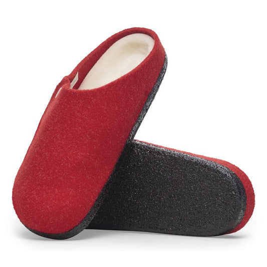 Birkenstock Zermatt Wool Felt Shearling Active Red SLIPPERS BIRKENSTOCK 36N Red 