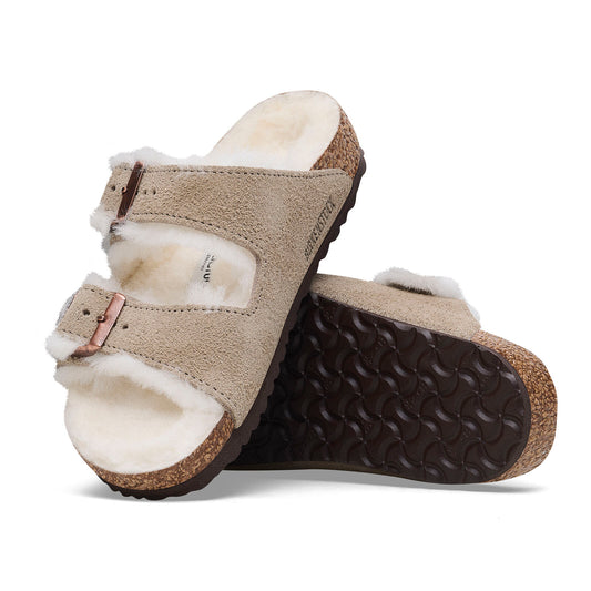 Birkenstock Kid's Arizona Taupe Suede Shearling SHOES BIRKENSTOCK
