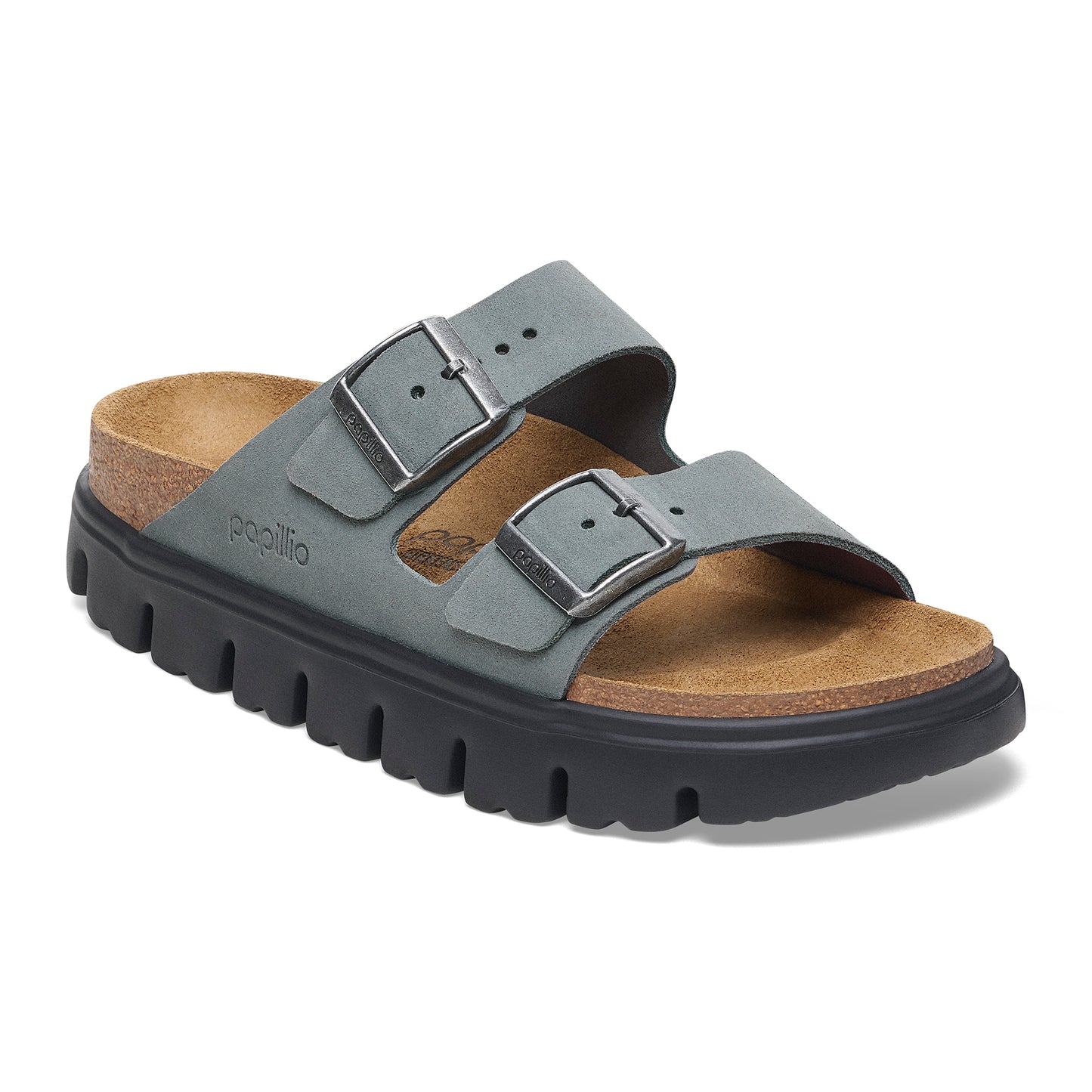 Birkenstock Women's Arizona Chunky Basalt Grey Suede SHOES BIRKENSTOCK