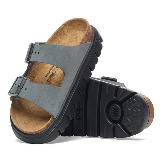 Birkenstock Arizona Chunky Basalt Grey Suede SHOES BIRKENSTOCK 36 Basalt Grey Narrow