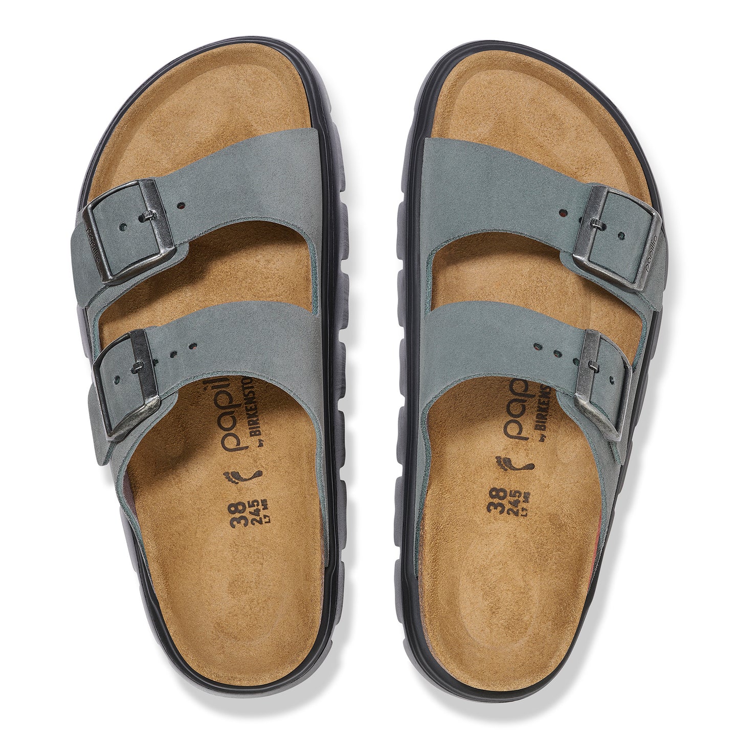 Birkenstock Women's Arizona Chunky Basalt Grey Suede SHOES BIRKENSTOCK