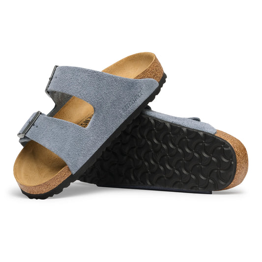 Unisex Arizona Stone Blue Suede SHOES BIRKENSTOCK 36N Stone Blue