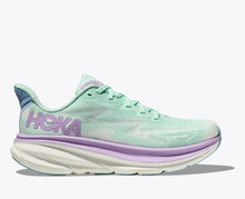 Load image into Gallery viewer, Hoka Women&#39;s Clifton 9 SHOES HOKA 7 Sunlit Ocean / Lilac Mist Wide (D)
