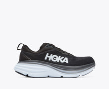 Load image into Gallery viewer, Hoka Women&#39;s Bondi 8 SHOES HOKA 6.5 Black / White Wide (D)
