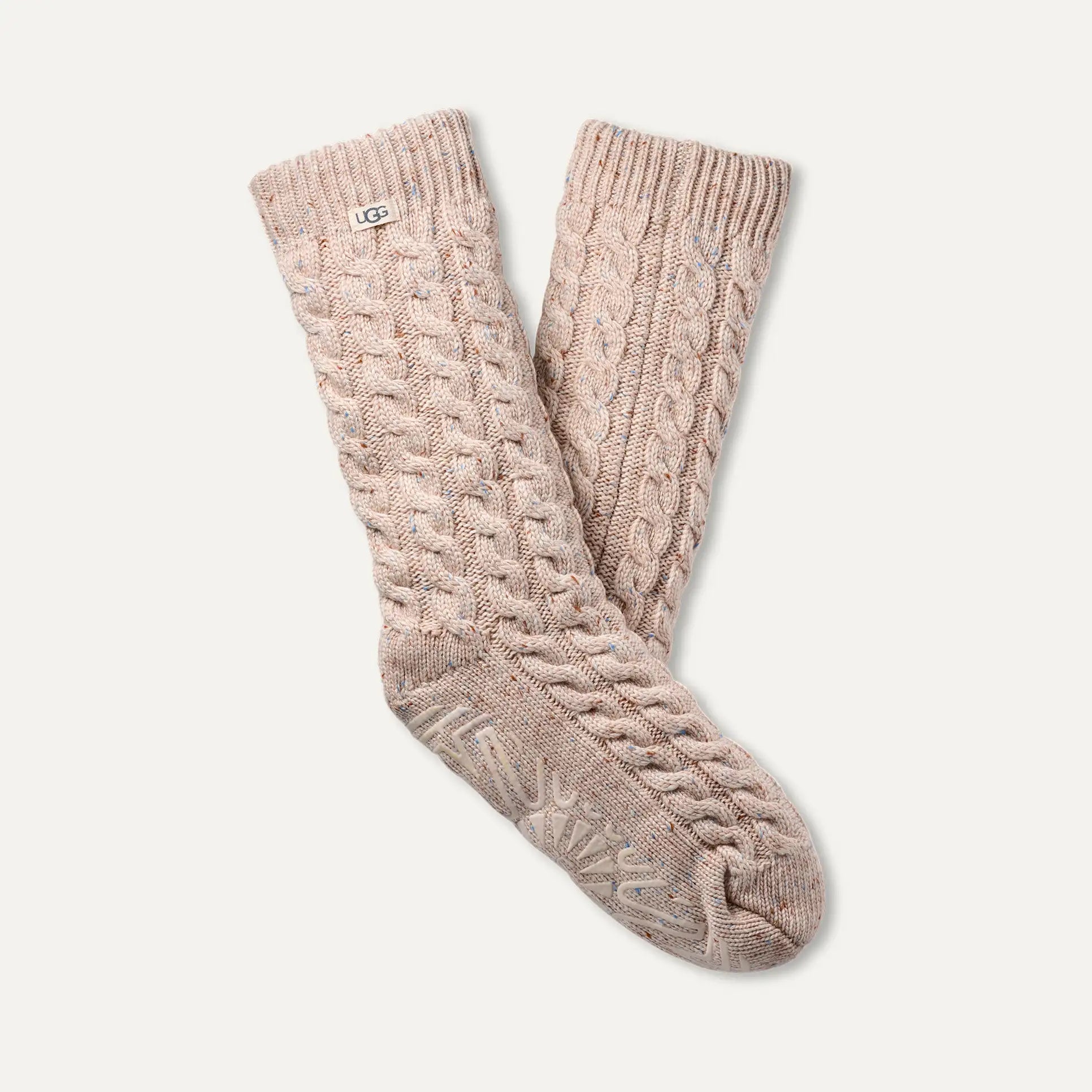 UGG Women's Elowyn Cable Knit Fleece Lined SOX UGG AUSTRALIA Cream
