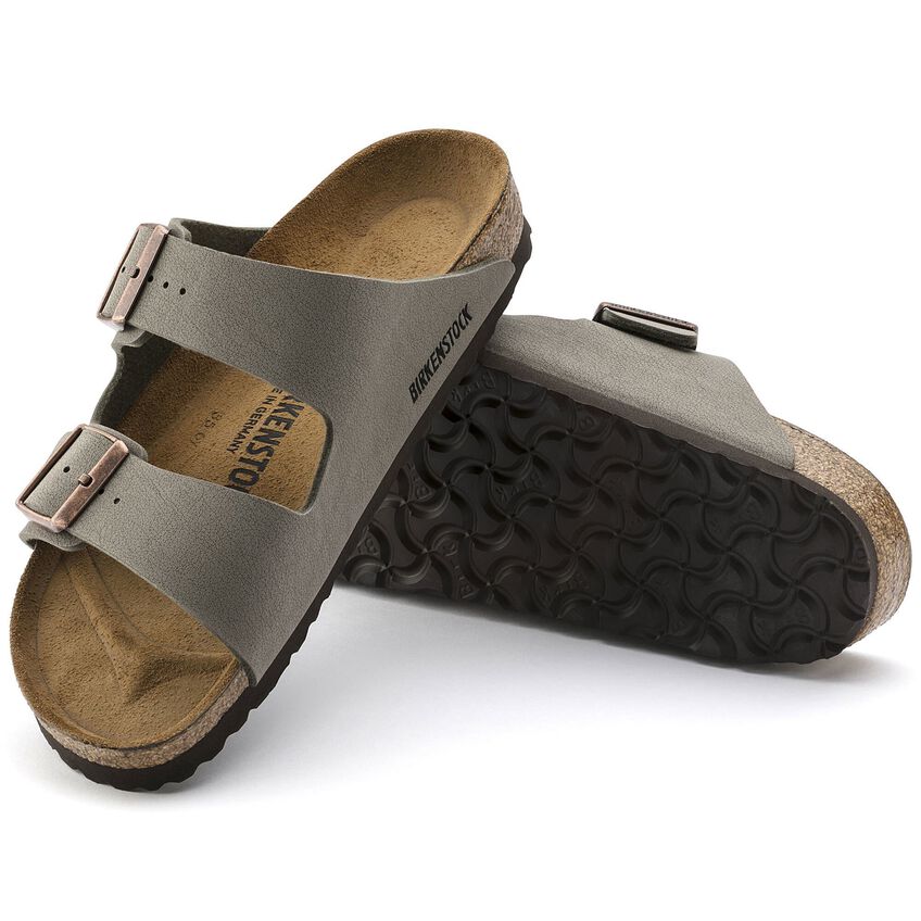 Birkenstock Arizona Stone Birkibuc SHOES BIRKENSTOCK 35N Stone