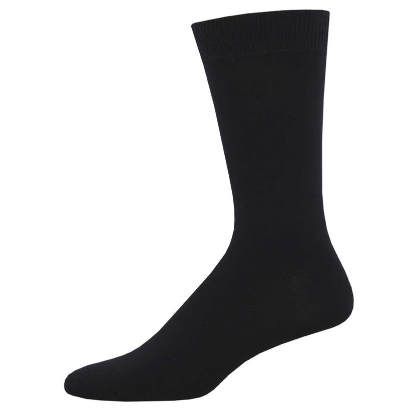 Men's Solid Bamboo Crew SOX SOCKSMITH Black