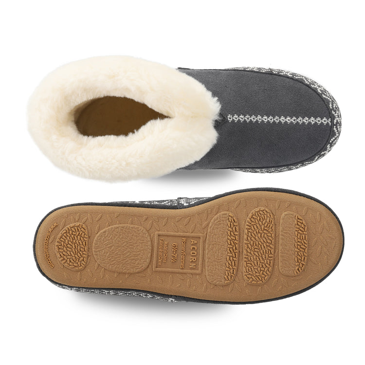 Women's Greta Embroidered Bootie SLIPPERS ACORN