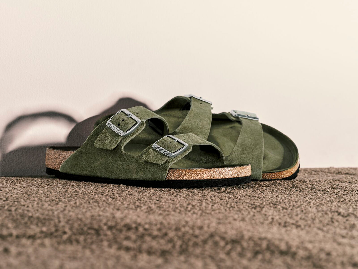 Birkenstock Men's Arizona Thyme Suede Soft Footbed SHOES BIRKENSTOCK 41R Thyme