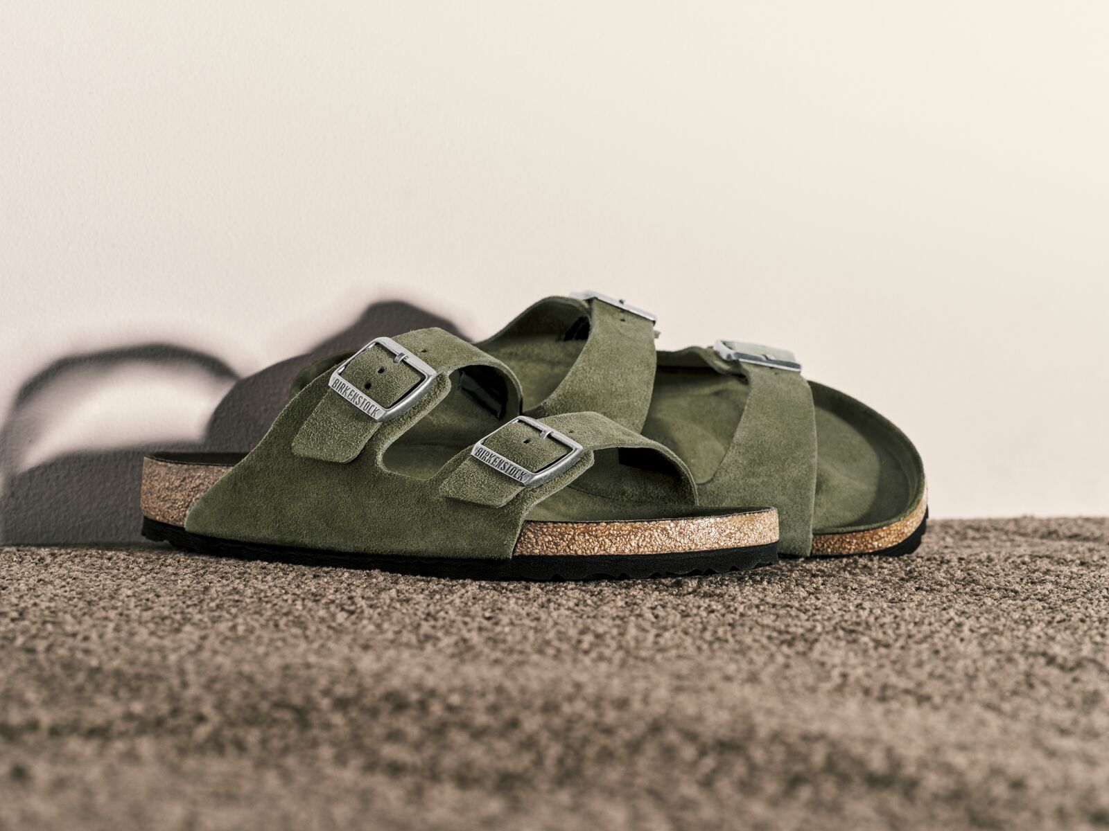 Birkenstock Men's Arizona Thyme Suede Soft Footbed SHOES BIRKENSTOCK 41R Thyme