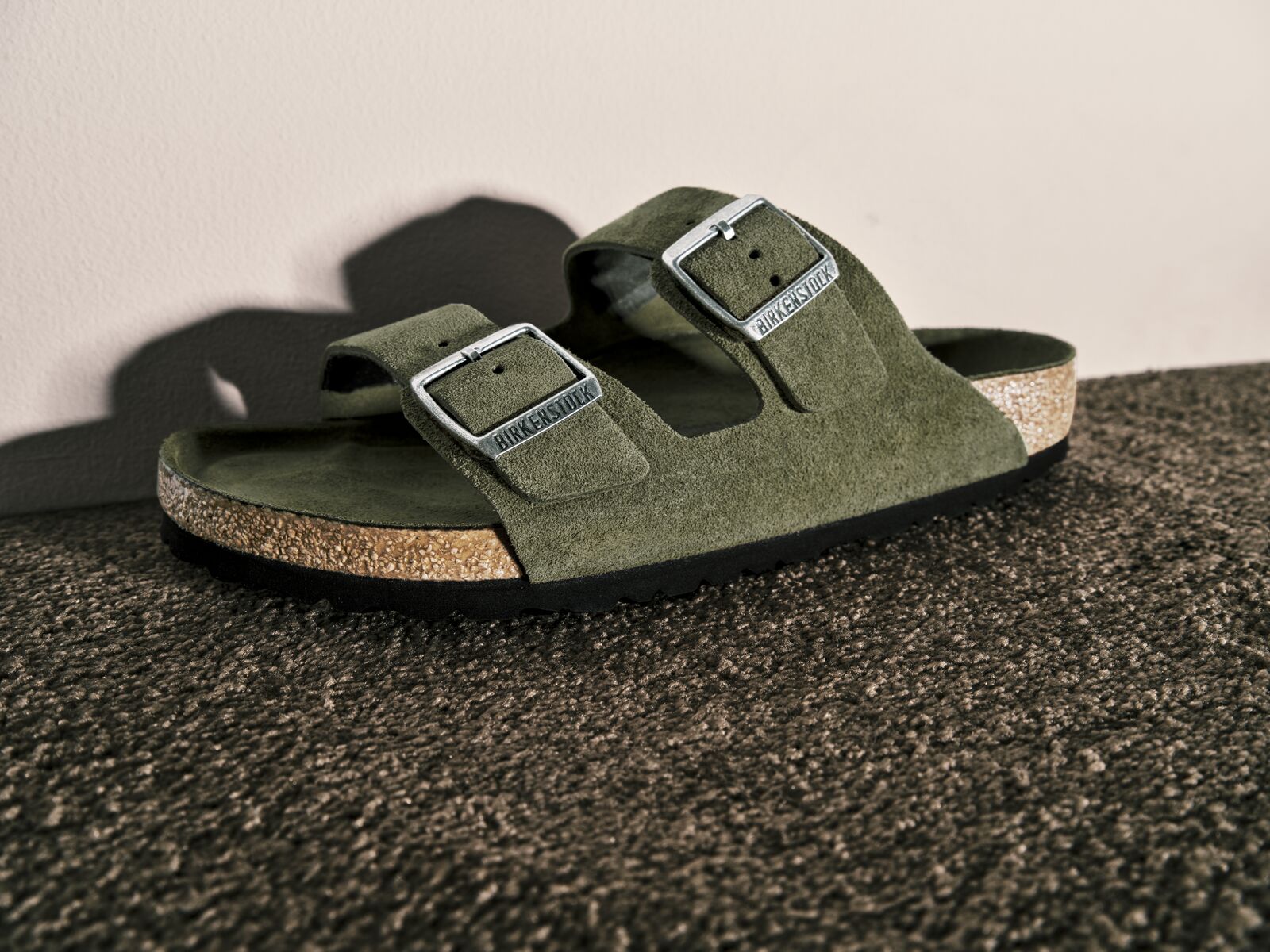 Birkenstock Men's Arizona Thyme Suede Soft Footbed SHOES BIRKENSTOCK