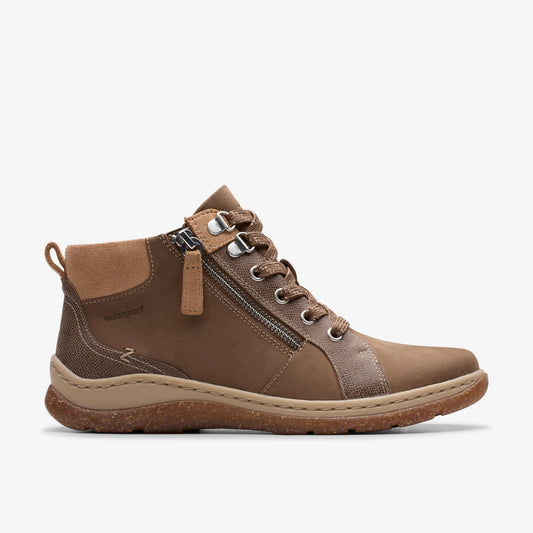 Orlene Top Waterproof SHOES CLARKS 6R Dark Sand