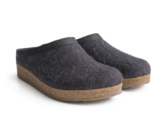 Haflinger Unisex GZL Indoor Outdoor Clog SHOES HAFLINGE 35 Charcoal